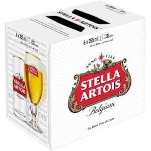 Stella Artois - PRE - PACKED 6C STELLA ARTOIS DOMESTIC LABATT - 355ML