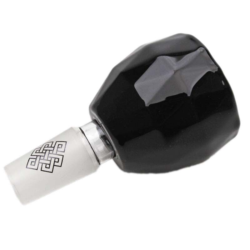 Bowl- Glass Karma 14mm Round Diamond Black