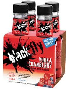 Black - BLACK FLY VODKA CRANBERRY - 4PK