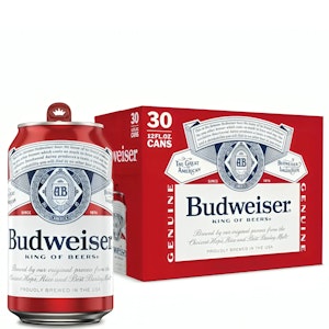 Budweiser - PRE - PACKED BUDWEISER 355ML 30UC CAN - 30PC