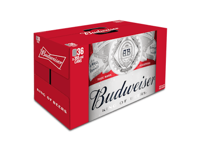 Budweiser - PRE - PACKED BUDWEISER 355ML 36DS CAN - 36PK
