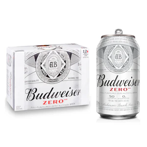 Budweiser - BUDWEISER ZERO 355ML 12UC CAN 12LAY/PAL * - 12PK