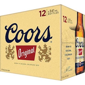 Coors - COORS ORIGINAL 341ML 12SB BTL - 12B