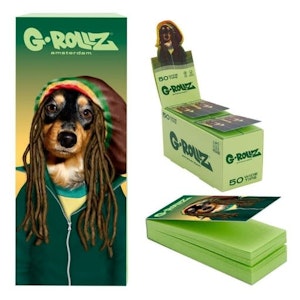 Smoke Arsenal - G-Rollz Pets Rock 'Reggae' Wide 50 Filter Tips - Green