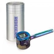 Red Eye Glass Pipe - Red Eye Tek Infinity Circle Bowl Pipe  - Metallic Green