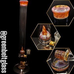 Greenbelt Glass - Green Belt Glass 2024 Colour Accented Imperial- Amber Purple over Opal Peach