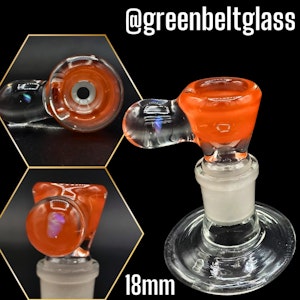 Greenbelt Glass - Green Belt Glass 2024 Single Hole Opal Accented Slides- 18mm #1 ("Orange")
