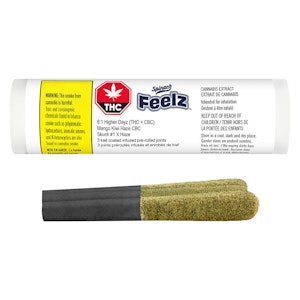 SPINACH FEELZ - Mango Kiwi Haze CBC Distillate Infused Pre- Roll 3x0.5g