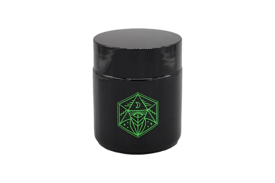 ONE WHOLESALE - Small Glass Storage Jar - Black Main Image