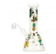 Red Eye 8.5" White Tattoo Beaker Rig