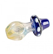 Red Eye Glass 3.25" Stand Up Mushroom Hand Pipe