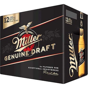 MILLER - MILLER GENUINE DRAFT 355ML 12UB BTL - 12PK