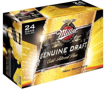 MILLER - PRE - PACKED 24C MILLER GENUINE DRAFT 24x355ml CAN - 24PK
