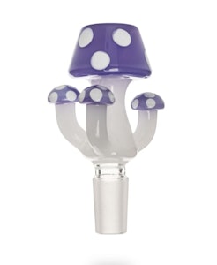 West Coast Gifts - 14mm Amanita Pull-Out Bowl - Purple Slyme