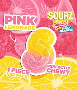 SOURZ by Spinach - SOURZ Fully Blasted Pink Lemonade 1 x 5g Soft Chew