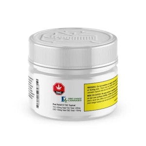First Choice Cannabis Products Co Ltd - REAL RELIEF THC TOPICAL - 60