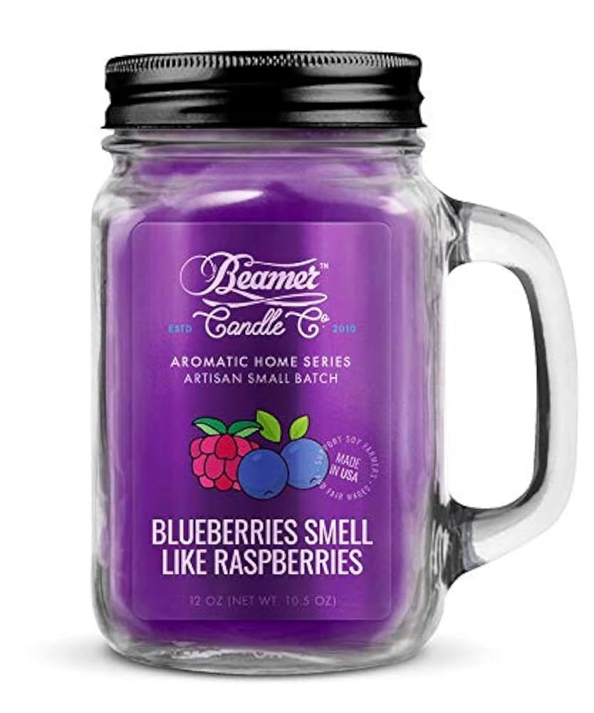 Beamer Candle - Beamer Candle - Blueberries Smell Like Raspberries Candle - 12oz Main Image