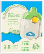 Strawberry Kiwi Harmony THC:CBD 1.2g Prefilled Vape Cartridge