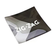 Zig-Zag Shatter Resistant Glass Ashtray (Black)