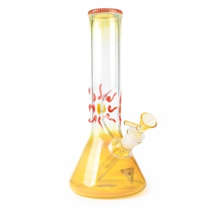 Red Eye Glass - 9" SUN BEAKER BONG - RED