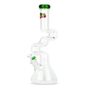 16" LOOP D LOOP 7MM THICK BEAKER - GREEN