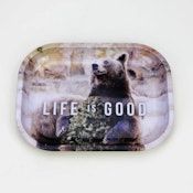 Good quality metal tray small Life is Good