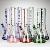 Castle Glassworks | 14" Color Logo Beaker Bong - ASSORTED COLOURS