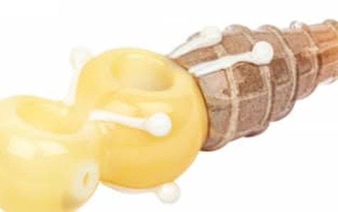 West Coast Gifts - ACC-RED EYE GLASS-5" Two Scoop Hand Pipe-CC