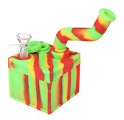 Silicone Cube Dab Rig - 8" Rasta