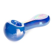 4.5" Red Eye Glass Opaline Spoon Glass Pipe - Periwinkle