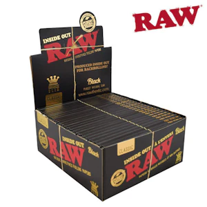 RAW - RAW - Black Inside out King Size slim rolling papers