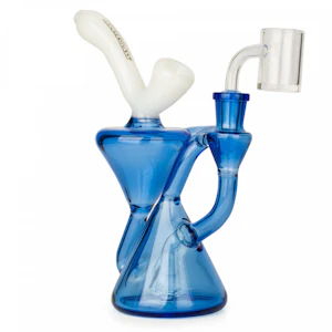 WEST COAST GIFTS - Red Eye Glass 8" Varial Concentrate Recycler Sapphire Blue