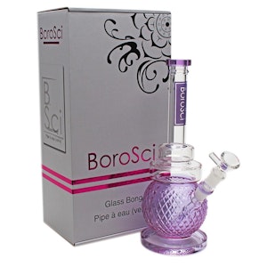 BoroSci - BOROSCI 11" CRYSTAL BALL BASE BONG PURPLE