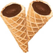 Milk Chocolate Live Rosin Waffle Cones 2 Pack Baked Goods
