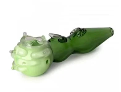 Red Eye Glass - 6" BLOSSOM ROSE HAND PIPE - GREEN SLYME