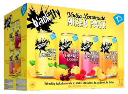 Black - BLACK FLY VODKA LEMONADE MIXER  12 CANS