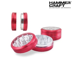 Hammercraft - 2.5" CLEAR TOP 4 PIECE HAMMERCRAFT GRINDER - RED