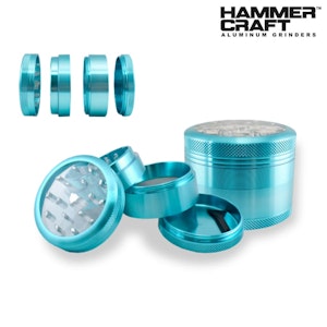 Hammercraft - 2.5" CLEAR TOP 4 PIECE HAMMERCRAFT GRINDER - BLUE