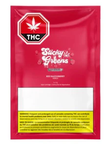 Sticky Greens - RED RAZZLEBERRY - LIQUID DIAMOND BLEND CARTRIDGE - 1G