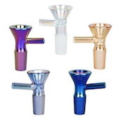 14MM METALLIC GLASS BOWL - ASSORTED COLOURS