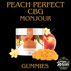 Monjour - Peach Perfect CBG Gummies - 25 x 20mg