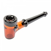 Red Eye Glass 4.75" Lumberman Hand Pipe Amber