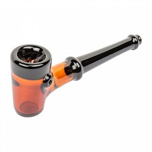 West Coast Gifts - Red Eye Glass 4.75" Lumberman Hand Pipe Amber