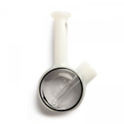 Red Eye Glass 5" Lucid Bubbler White