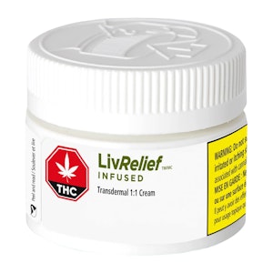 LivRelief - Transdermal 1:1 Cream (250 CBD:250 THC) - LivRelief