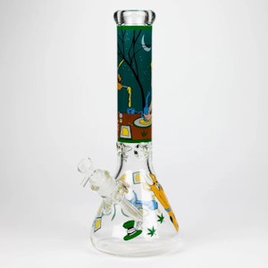 MBC - 14" SD Cartoon 9mm glass water bong - Design E