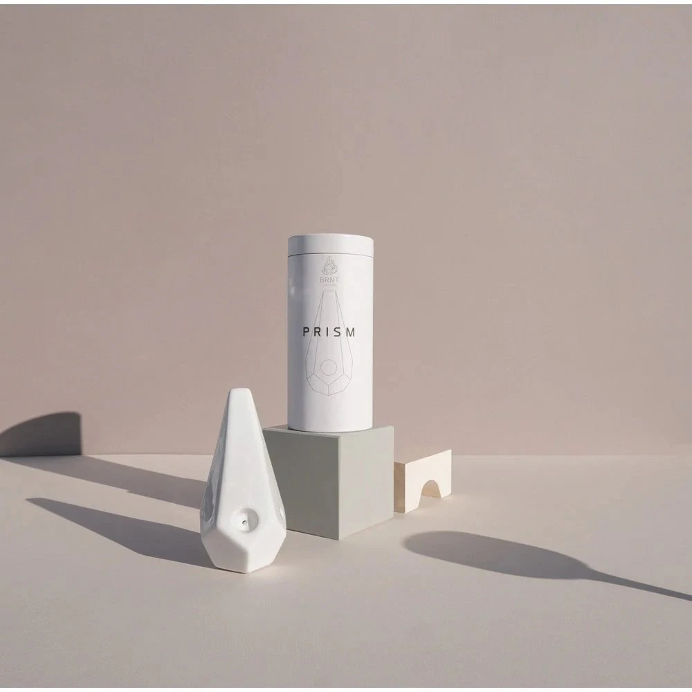 Turning Point Brands  - BRNT Designs | Prism Ceramic Pipe | White Main Image