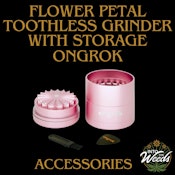Flower Petal Toothless Grinder with Storage -ROSE GOLD