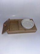 Ceramic Ashtrays - Ceramic Ashtray w/ Wood Stash Box