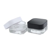 Square Glass Concentrate Container | White